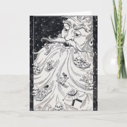 De oude Winter van het Man Feestdagen Kaart (Voorkant)