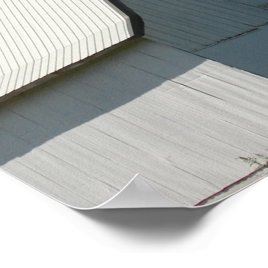 De oude witte Barn Poster (Hoek)