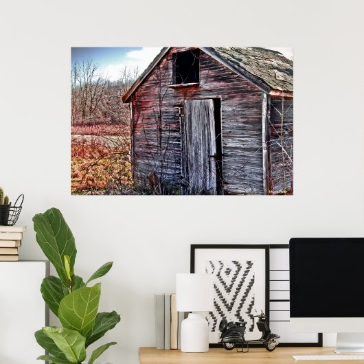 DE OUDE WOODEN SHED POSTER (Thuiskantoor)