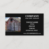 DE OUDE WOODEN SHED VISITEKAARTJE (Achterkant)