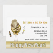 De oudejaarsavond, de man van de Gold Party Kaart (Voorkant / Achterkant)