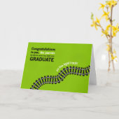 De ouder-Gediplomeerde van gelukwensen op Juist Kaart (Gele Bloem)