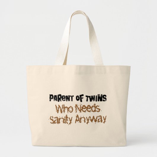 De ouder van TWINS die de gezondheid van iedereen Grote Tote Bag (Voorkant)