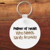 De ouder van TWINS die de gezondheid van iedereen  Sleutelhanger (Voorkant)
