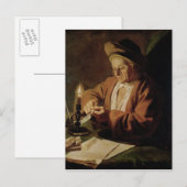 De oudere schrijver briefkaart (Voorkant / Achterkant)