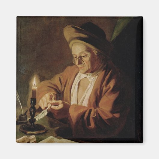 De oudere schrijver magneet (Voorkant)