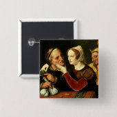 De oudere wordt, de mager wordt vierkante button 5,1 cm (Voorkant /achterkant)