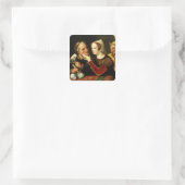 De oudere wordt, de mager wordt vierkante sticker (Tas)