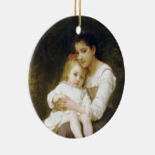 De oudere zus (door William Bouguereau) Keramisch Ornament (Rechts)