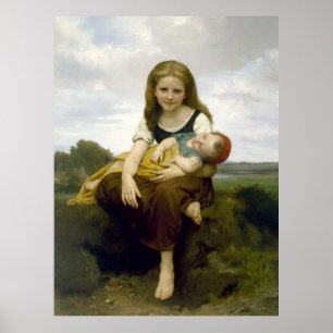 De oudere zus van William-Adolphe Bouguereau Poster
