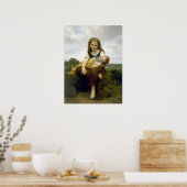 De oudere zuster van Bouguereau Poster (Keuken)