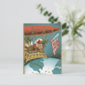 De ouderwetse Amerikaanse Kerstman van de Groeten Feestdagenkaart (Staand voorkant)