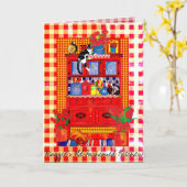 De ouderwetse Kast van de Keuken met de Kaart van (Gele Bloem)