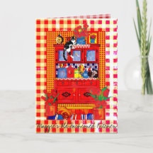 De ouderwetse Kast van de Keuken met de Kaart van