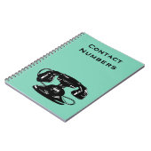 De ouderwetse Zwarte Telefoon van de Wijzerplaat Notitieboek (Linkerzijde)