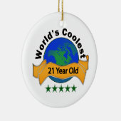 De oudste 21-jarige ter wereld keramisch ornament (Rechts)