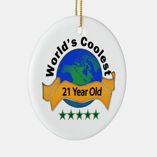 De oudste 21-jarige ter wereld keramisch ornament (Rechts)