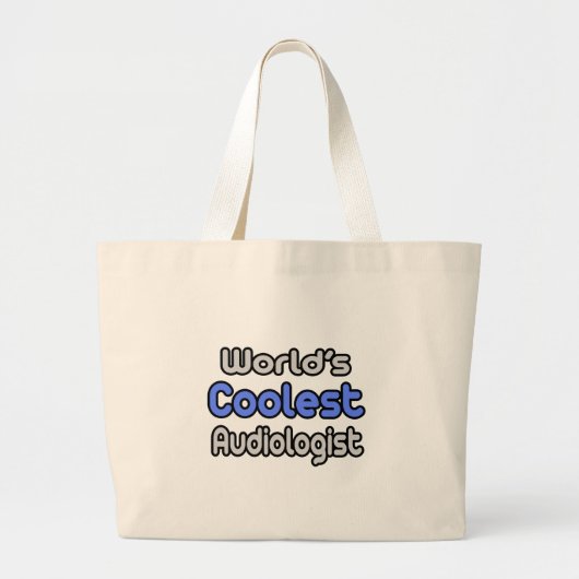De oudste audioloog ter wereld grote tote bag (Voorkant)