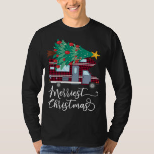 De oudste kerstcampagne Red Pset Camper Xmas T T-shirt