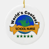 De oudste schoolverpleegster ter wereld keramisch ornament (Achterkant)