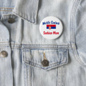 De oudste Servische Mam Gift ter wereld Ronde Button 5,7 Cm (In situ)
