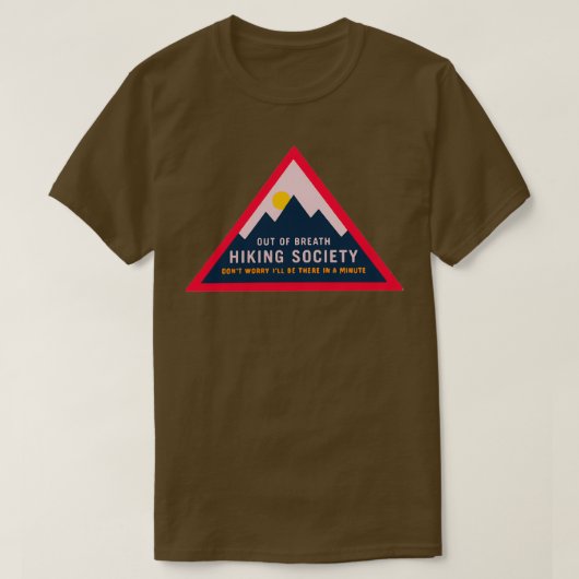 De Out-of-Breath Hiking Society Design 1 T-shirt (Design voorkant)