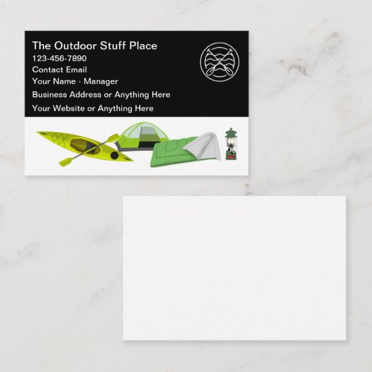 De Outdoor Supply Camping Store Visitekaartje (Voorkant / Achterkant)