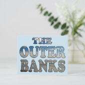 De Outer Banks Beach Tekst Briefkaart (Staand voorkant)