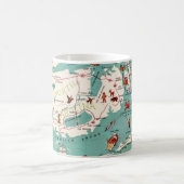 De Outer Banks geïllustreerde kaart Mok (Center)