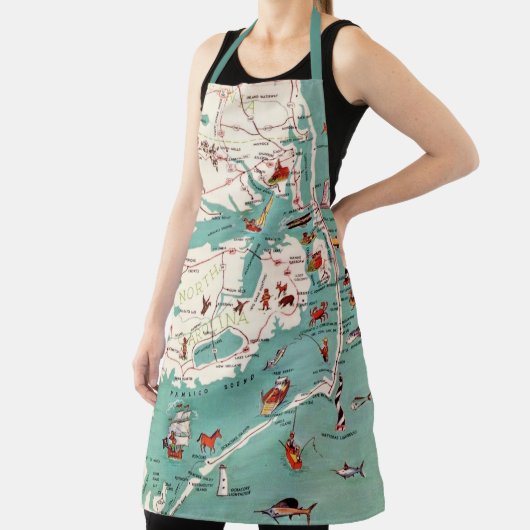 De Outer Banks geïllustreerde kaart Schort (Insitu)