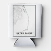 De Outer Banks Kaart Blikjeskoeler (Voorkant)