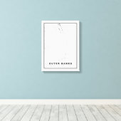 De Outer Banks-kaart Canvas Afdruk (Insitu (Houten vloer))
