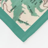 De Outer Banks-kaart Fleece Deken (Hoek)