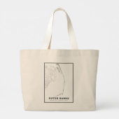 De Outer Banks Kaart Grote Tote Bag (Achterkant)