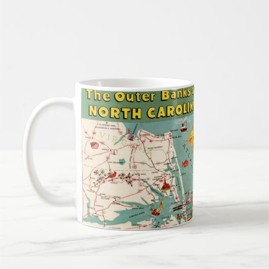 De Outer Banks Kaart Mok (Links)