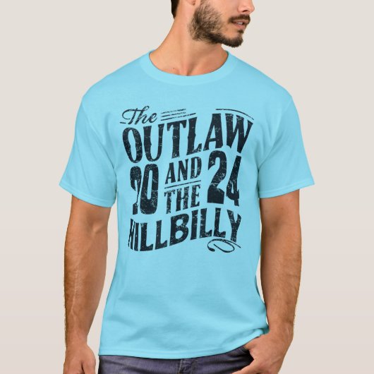 De Outlaw en de Hillbilly Trump Vance 2024 T-shirt (Voorkant)