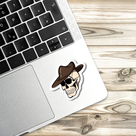 De Outlaw Schedel | Cowboy Hoed Schedel Sticker