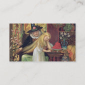 De ouwe heks die Gerda's haar met een gouden c kam Visitekaartje (Achterkant)