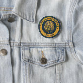 De "OVERANALYSEREN" Badge Knop Ronde Button 5,7 Cm (In situ)