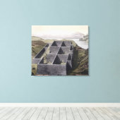 De overblijfselen van een Inca-paleis in Callo, Pe Canvas Afdruk (Insitu (Houten vloer))