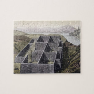 De overblijfselen van een Inca-paleis in Callo, Pe Legpuzzel