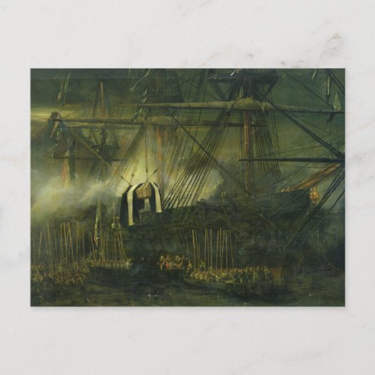 De overbrenging van de Ashes-boot van Napoleon Briefkaart (Voorkant)