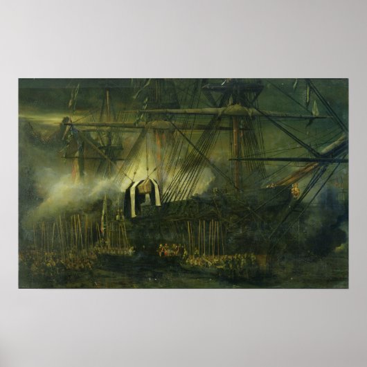 De overbrenging van de Ashes-boot van Napoleon Poster (Voorkant)