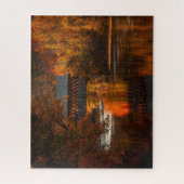 De overdekte Brug door de Kleuren van de Val Legpuzzel (Verticaal)