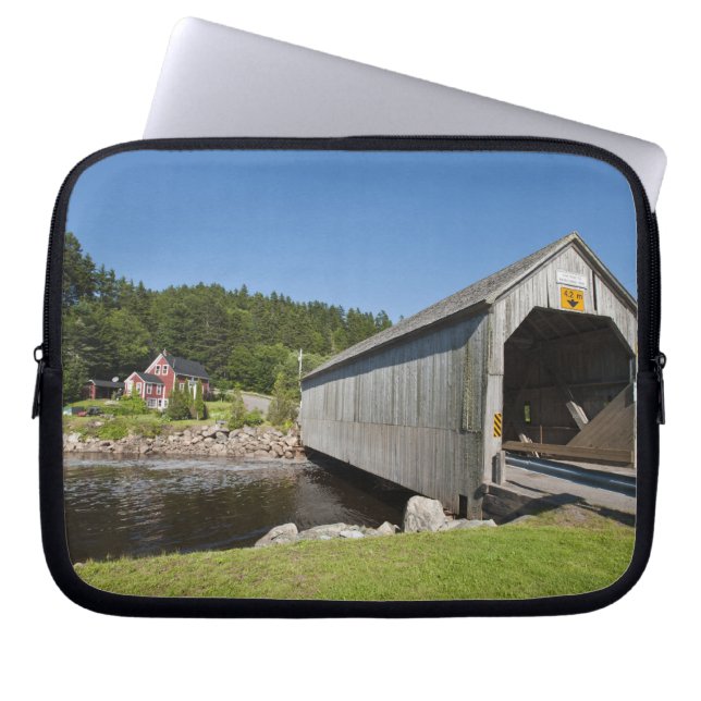 De overdekte brug van de Ierse rivier, St. Martins Laptop Sleeve (Voorkant)