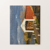 De overdekte brug van Medora gebouwd in 1875 Legpuzzel (Verticaal)