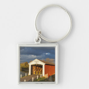 De overdekte brug van Medora gebouwd in 1875 Sleutelhanger