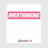 De overdenkende Sticker van het Citaat (Vel)