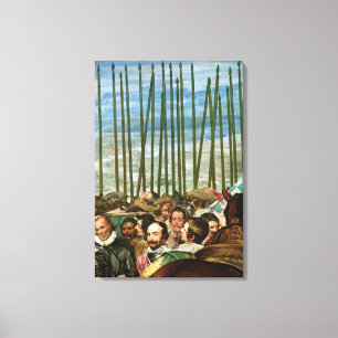 De overgave van Breda, details van soldaten Canvas Afdruk