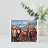 De overgave van Breda door Diego Velazquez Briefkaart (Staand voorkant)
